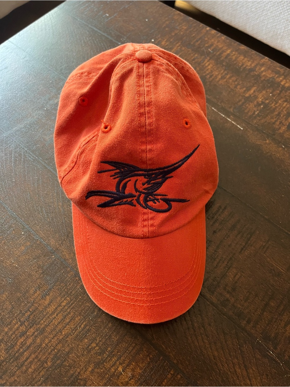 Madda Fella Orange Embroidered Fish Logo Sportman's Hat
